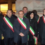 Giovanni Cuttini con i sindaci del Belice