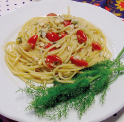 Spaghetti con triglie e finocchietto