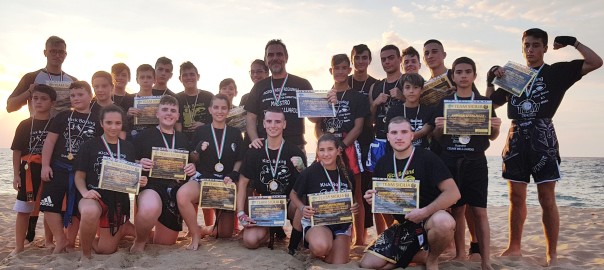 Premiazione atleti del Team Sicilia, alla manifestazione “Kick Boxing on the Beach”