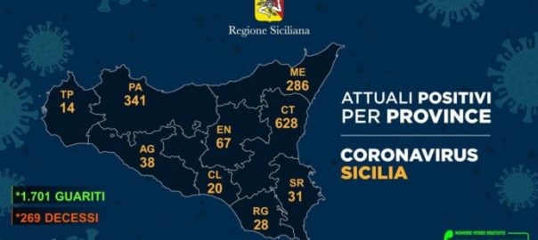 Coronavirus: dati sulla Regione Sicilia, sulla provincia di Trapani e sulle diverse province siciliane aggiornati al 24 maggio 2020