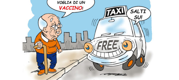 Taxi gratis per over 80 che devono raggiungere i centri di vaccinazione