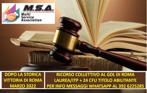 Laurea/Diploma + 24 cfu equivale ad abilitazione: vittoria presso il Tribunale del Lavoro di Roma a favore di docenti senza servizio nella scuola