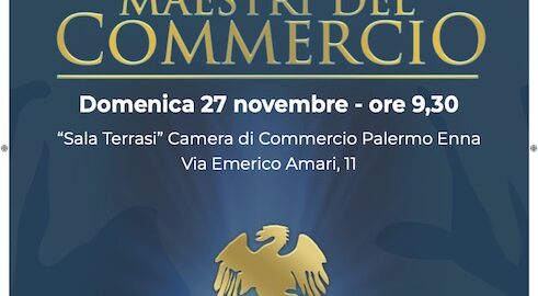 Domenica prossima la premiazione dei 32 Maestri del Commercio della Provincia di Palermo