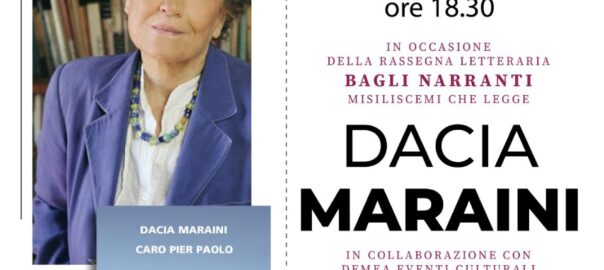 Dacia Maraini sarà il 30 maggio a Erice e Misiliscemi per presentare due suoi libri