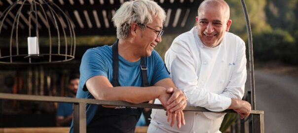 Pino Cuttaia e Yoji Tokuyoshi. I due chef si incontrano e danno vita a un menu che rappresenta l’unione tra la cultura gastronomica siciliana e quella giapponese