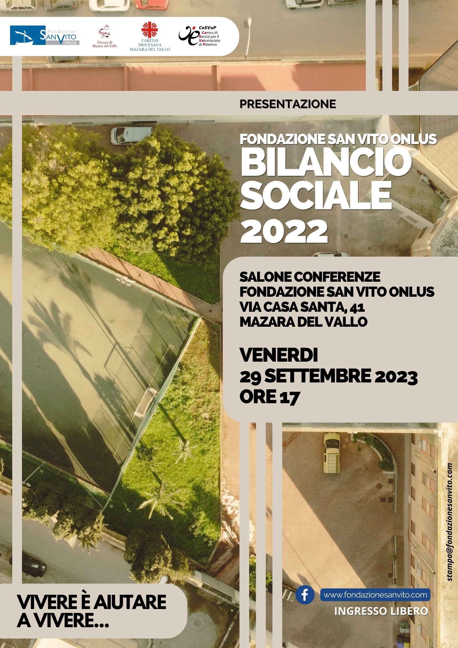 Domani presentazione del bilancio sociale della Fondazione “San Vito onlus”