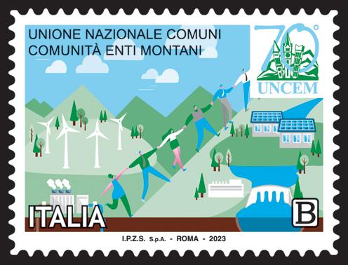 Le Green Communities nel francobollo dei 70 anni Uncem presentato ieri a Roma