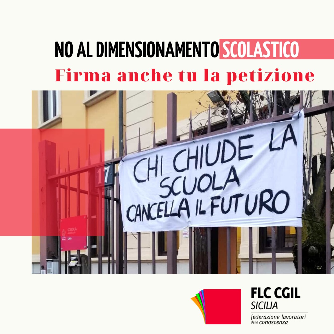 Scuola: Flc Cgil Sicilia lancia petizione contro il dimensionamento