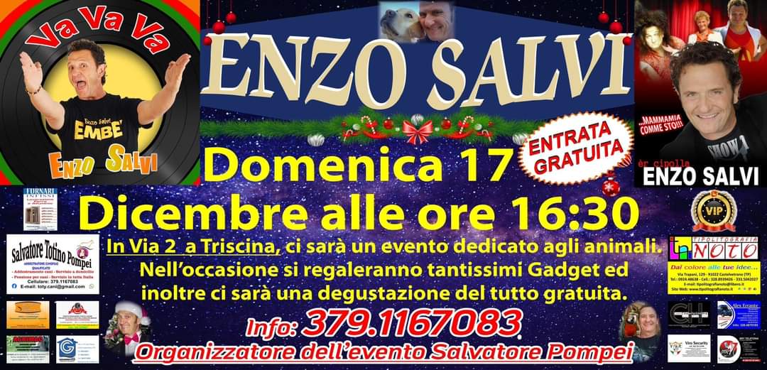 Domenica prossima a Triscina evento dedicato agli animali con l’attore comico Enzo Salvi