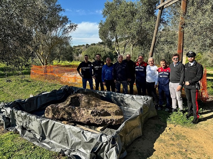 Recuperato, nel mare di Agrigento, parte del fregio del Tempio di Zeus segnalato da BCsicilia