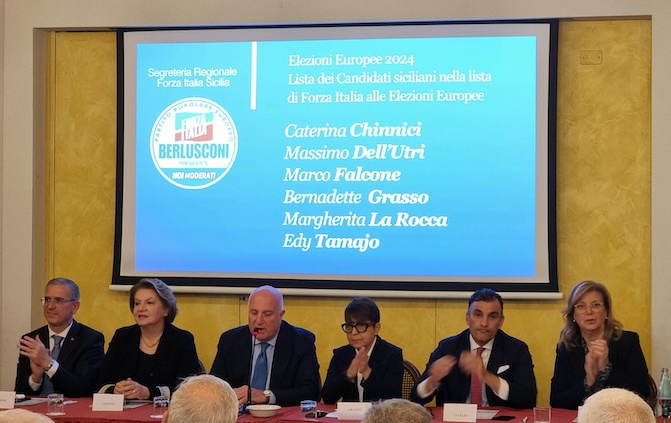 Presentati i sei candidati e candidate della Sicilia nella lista di Forza Italia nel collegio “Isole” per le elezioni europee