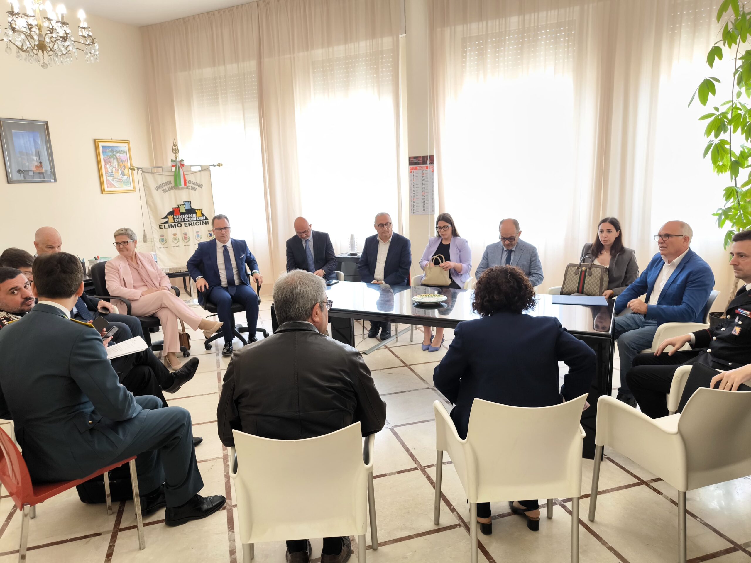 Comitato Provinciale Ordine e Sicurezza Pubblica a Valderice.Incontro con i Sindaci dell’Unione dei Comuni elimo ericini